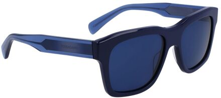 Blauwe Acetaat Zonnebril - One Size