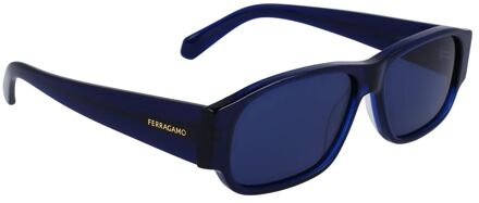 Blauwe Acetaten Zonnebril