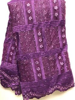 Blauwe Afrikaanse Kant Stof Kant Netto Tulle Tissue Franse Kant Stof Afrikaanse Stof Met Stenen WLL5097 AS PIC6