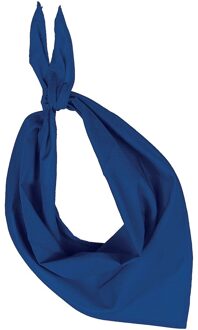 Blauwe basic bandana/hals zakdoeken/sjaals/shawls voor volwassenen - Bandana's