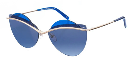 Blauwe Butterfly Style Zonnebril Marc Jacobs , Blue , Dames - ONE Size