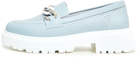 Blauwe Casual Loafers Cesare Gaspari , Blue , Dames - 36 Eu,37 Eu,40 Eu,38 Eu,39 EU