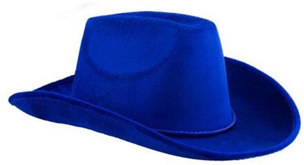 Blauwe Cowboyhoed fluweel Goodwin