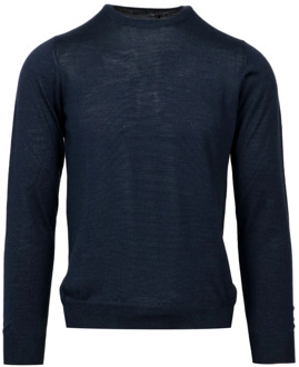 Blauwe Crew Neck Sweater Tagliatore , Blue , Heren - Xl,L,M,S