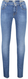 Blauwe Denim 5-Pocket Jeans Tramarossa , Blue , Heren - W32 L34