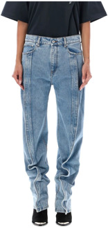 Blauwe Denim Jeans met Banaan Detail Y/Project , Blue , Dames - W31