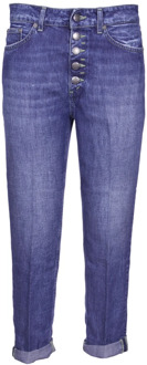 Blauwe Denim Jeans met Juwelenknoop Dondup , Blue , Dames - W25,W30,W31,W29