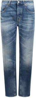 Blauwe Denim Jeans Straight Leg Saint Laurent , Blue , Heren - W33,W32,W34,W30,W31