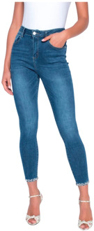 Blauwe Denim Skinny Jeans Frank Lyman , Blue , Dames - 2Xl,Xl,L,S