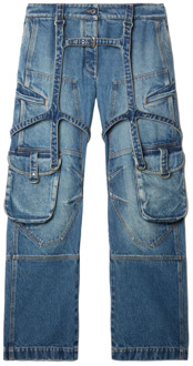 Blauwe Denim Wide Leg Jeans Off White , Blue , Dames - W27,W26