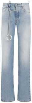 Blauwe Distressed Denim Jeans The Attico , Blue , Dames - W26,W27