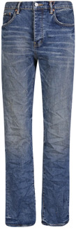 Blauwe Distressed Jeans voor Heren Purple Brand , Blue , Heren - W34