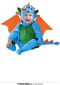 Blauwe draak kostuum voor jongens - 92/98 (1-2 jaar) - Kinderkostuums