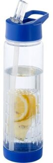 Blauwe drinkfles/waterfles met fruit infuser 740 ml