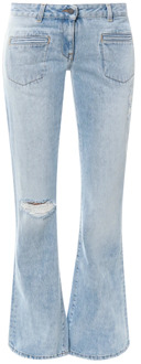 Blauwe Flared Jeans Palm Angels , Blue , Dames - W27,W28,W26
