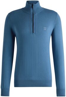 Blauwe heren trui Hugo Boss , Blue , Heren - 2Xl,Xl,L,M,3Xl