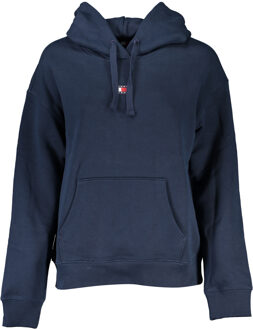 Blauwe hoodie met logo-applicatie Tommy Hilfiger , Blue , Dames - Xl,L,M,S,Xs