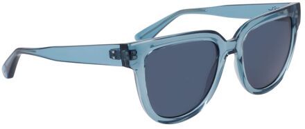 Blauwe Injected Zonnebril - maat