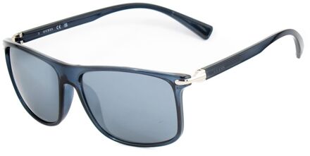 Blauwe Injected Zonnebril - One Size