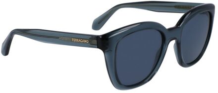 Blauwe Injected Zonnebril