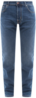 Blauwe Jeans met knoopsluiting Jacob Cohën , Blue , Heren - W31