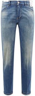 Blauwe Jeans met knoopsluiting PT Torino , Blue , Heren - W33,W29,W30