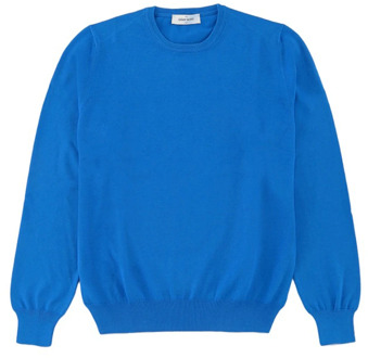 Blauwe Katoenen Crewneck Sweater Gran Sasso , Blue , Heren - 2Xl,Xl,L,M,S,3Xl,4Xl