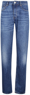 Blauwe Katoenen Jeans Ami Paris , Blue , Heren - W34,W33