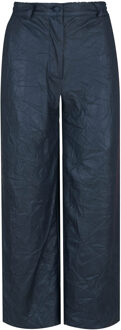 Blauwe kunstleren broek van Conquista Fashion - maat Blauw/marineblauw