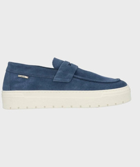 Blauwe Leren Mocassins voor Mannen Antony Morato , Blue , Heren - 45 Eu,43 Eu,44 EU