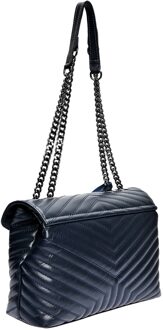 Blauwe Leren Tas - maat