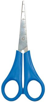 Blauwe linkshandige schaar voor kinderen - Hobbyschaar
