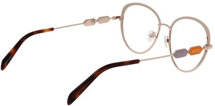 Blauwe Metalen Bril (Monturen)