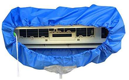 Blauwe Muur Gemonteerde Airconditioning Reinigen Zak Split Airconditioner Schoonmaken Wassen Cover Waterdicht Protector