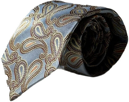 Blauwe Paisley stropdas VC 73