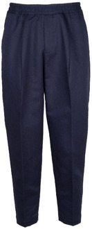 Blauwe pantalon met plooien Briglia , Blue , Heren - W35