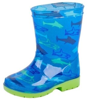 Blauwe peuter/kinder regenlaarzen met haaien