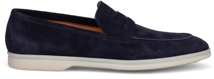 Blauwe Platte Schoenen van Suède Fabi , Blue , Heren - 45 Eu,42 Eu,42 1/2 EU