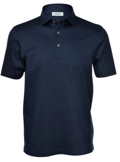 Blauwe Polo Shirt Gran Sasso , Blue , Heren - 2Xl,Xl,L,S,5Xl