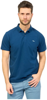 Blauwe Polo Shirt met Contrast Trim Harmont & Blaine , Blue , Heren - 2Xl,M