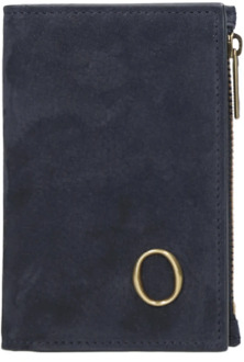 Blauwe Portemonnee met RFID-bescherming en Gouden Messing Afwerking Orciani , Blue , Dames - ONE Size