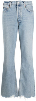 Blauwe relaxed boot jeans Agolde , Blue , Dames - W27,W26