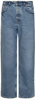 Blauwe relaxed-fit laagbouw denim jeans Armarium , Blue , Dames - Xs,2Xs