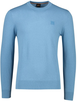 Blauwe Ronde Hals Trui Hugo Boss , Blue , Heren - 2Xl,Xl,L,M,3Xl