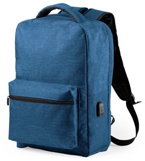 Blauwe rugtas/rugzak anti-diefstal met USB en RFID 13 liter - Rugzak