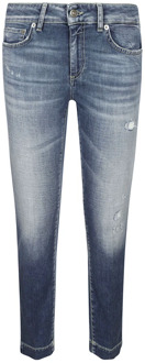 Blauwe Slim-Fit Jeans Ss23 Dondup , Blue , Dames - W27,W30,W26