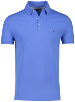 Blauwe Slim Fit Polo Shirt Tommy Hilfiger , Blue , Heren