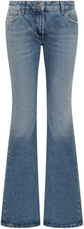 Blauwe Slim Flared Jeans voor Dames Off White , Blue , Dames - W28,W29