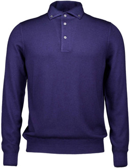 Blauwe Stijlvolle Shirt Gran Sasso , Blue , Heren - XL