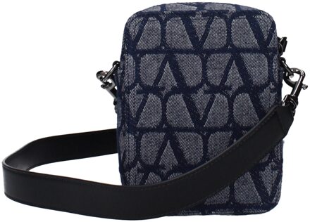 Blauwe Stoffen Crossbody Tas